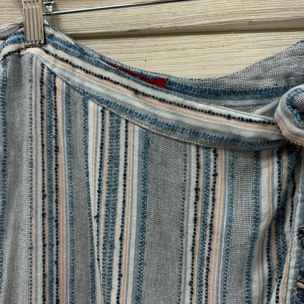 Tigerlily Blue and White Striped Midi Skirt Skirt Small - Picture 4 of 7